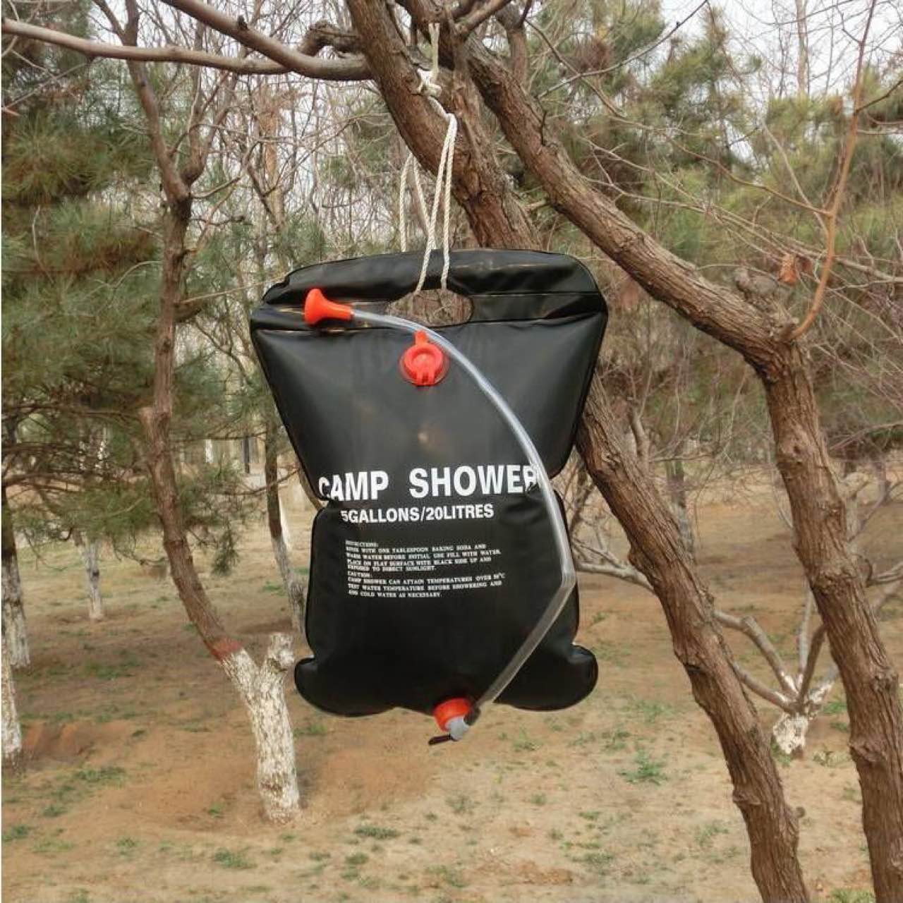 户外20L便携淋浴袋 户外野营生存装备 太阳能热水袋 橡胶沐浴袋