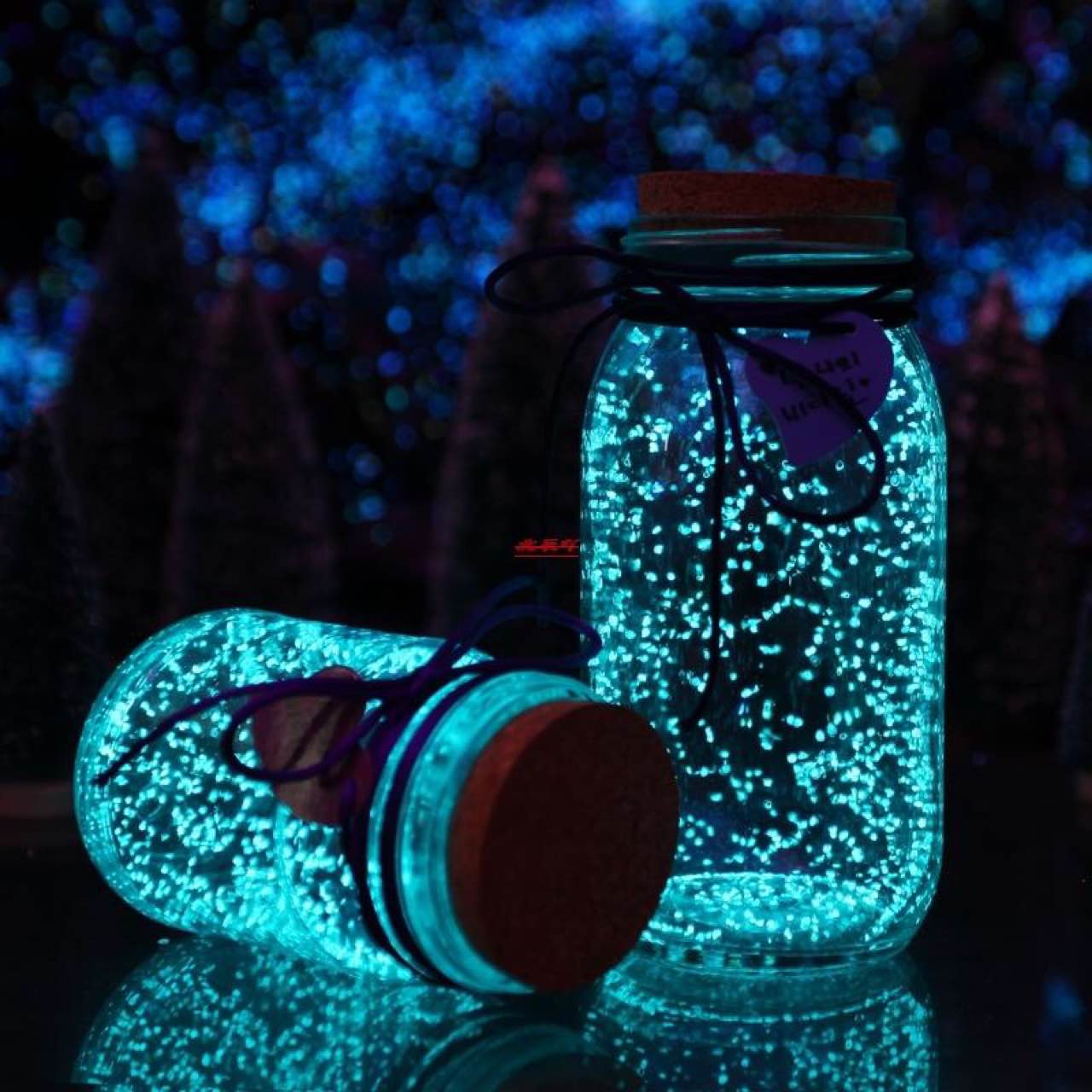 小号木塞许愿玻璃瓶创意生日婚礼摆件幸运星装夜光纸星星的瓶子颜色分类: 小号蓝色 小号桔色……