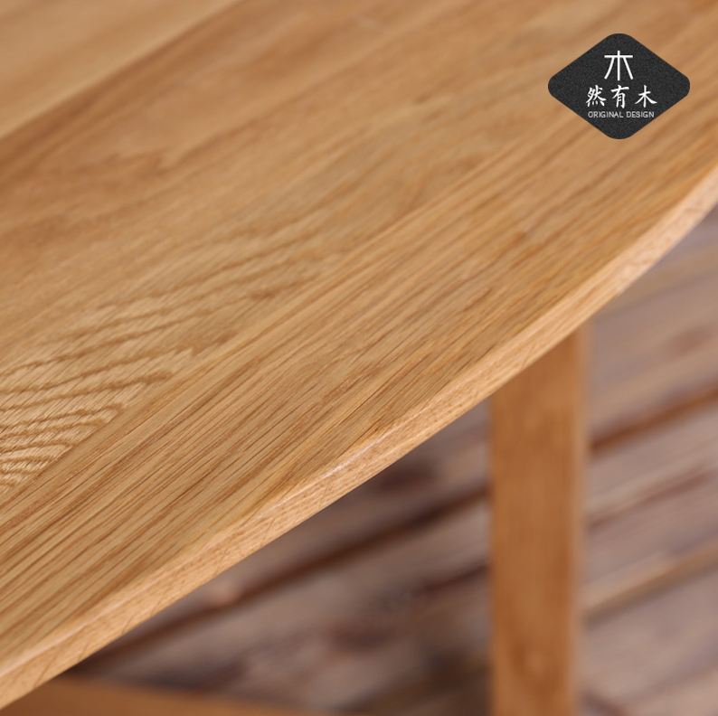 北欧全实木茶几简约原橡木异形水滴桌日式小户型客厅创意咖啡桌