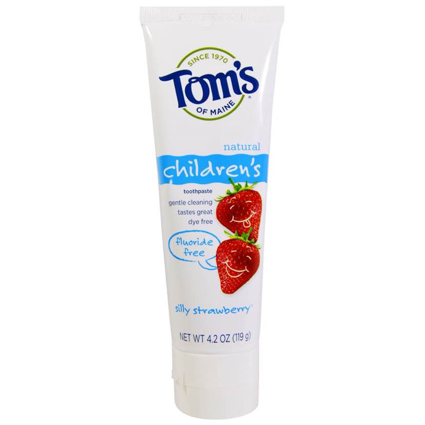 美国进口Toms of Maine牙膏 天然无氟草莓味儿童可吞咽 tom‘s