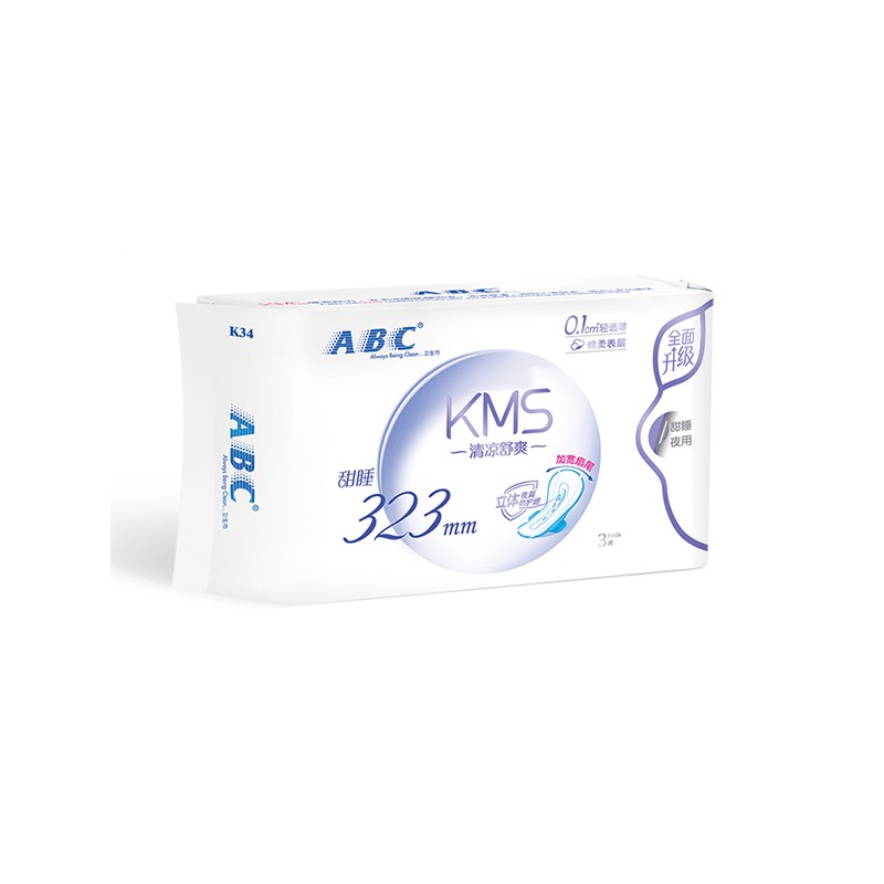 ABC甜睡夜用超极薄棉柔表层卫生巾3片(KMS)323mm