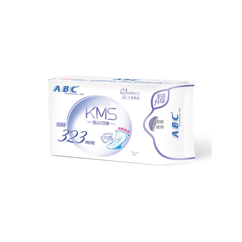 ABC甜睡夜用超极薄棉柔表层卫生巾3片(KMS)323mm