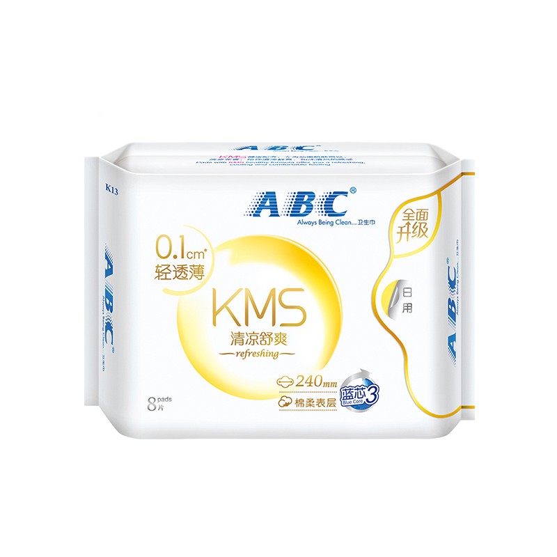 ABC日用超极薄棉柔表层卫生巾8片240mm